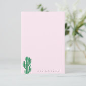 Carte de papier à lettres personnalisée CACTUS (Debout devant)