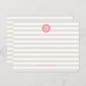 Carte de papier à lettres personnalisée initiale P (Devant / Derrière)