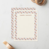 Carte de papier à lettres sur le cadre du tableau (Devant/Arrière en situation)