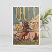 Carte de papier à lettres Western Cowboy dessinée  (Debout devant)