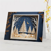 Carte de papier de Noël (Fleur jaune)