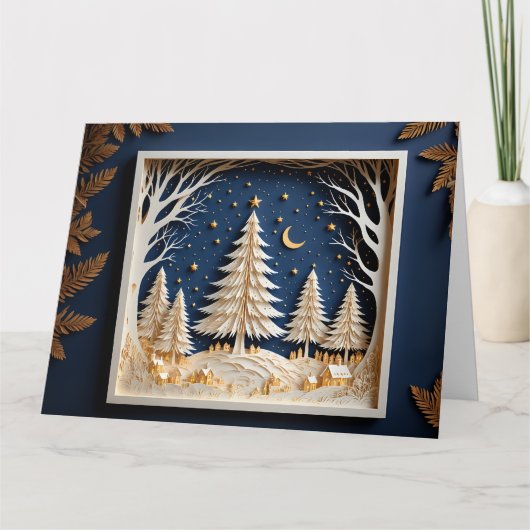 Carte de papier de Noël (Devant)