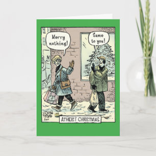 Carte de papier de plaisanterie athée de Noël