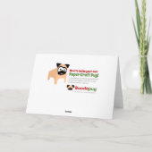 Carte de papier de vacances de carlin (Dos)