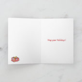 Carte de papier drôle de Noël marqué de cadeaux (Intérieur)