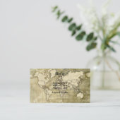 Carte de papier usée du monde (Debout devant)