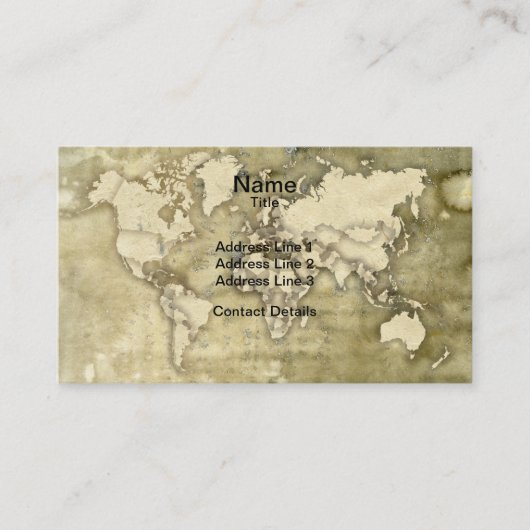 Carte de papier usée du monde (Devant)