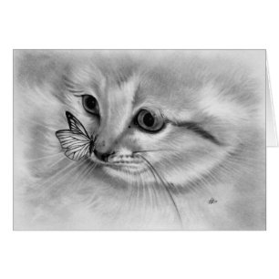 Carte de papillon de chaton