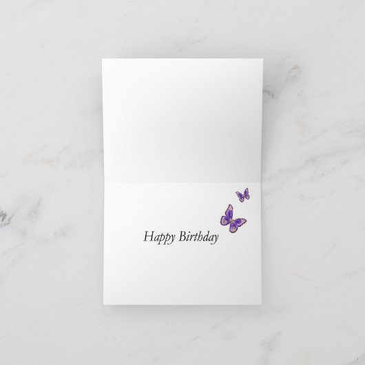 Carte de papillon de joyeux anniversaire de (Intérieur)