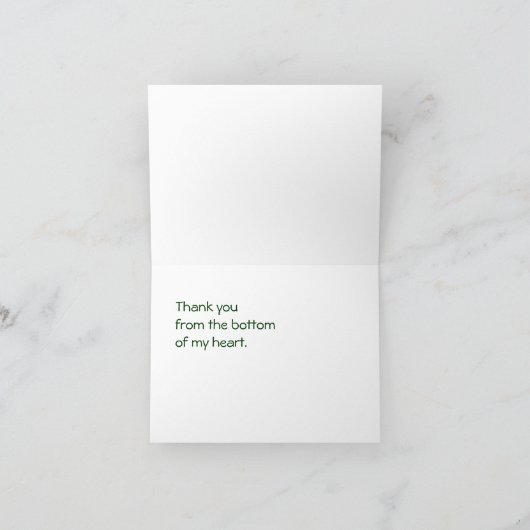 Carte de papillon de Merci (Intérieur)