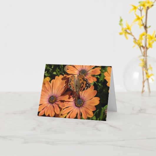 Carte de papillon de monarque de joyeux (Fleur jaune)