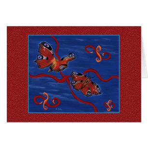 Carte de papillon de paon