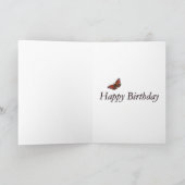 Carte de papillon de paon de joyeux anniversaire (Intérieur)