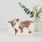 Carte de papillons de la carte du monde (Debout devant)