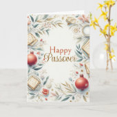 Carte de Pâque Joyeuse Fleurs de Grenade Matzo (Fleur jaune)