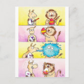 Carte de Pâques 2 Llama VS Lion par N. Janes (Devant)