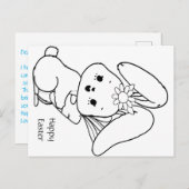 carte de Pâques à colorier soi-même (Devant / Derrière)