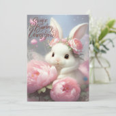 Carte de Pâques à plat SomeBunny vous aime (Debout devant)