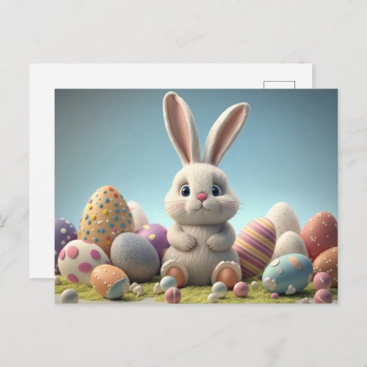 Carte de Pâques adorable (Devant / Derrière)