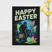 Carte de Pâques Alien Sasquatch (Fleur jaune)