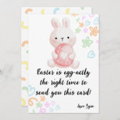 Carte de Pâques amusante : Salutations citant des  (Devant / Derrière)