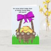 Carte de Pâques amusante Taco Lover (Fleur jaune)