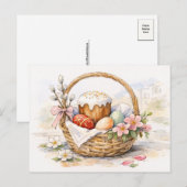 Carte de Pâques aquarelle (Devant / Derrière)