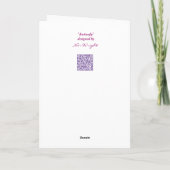 Carte de Pâques au papillon lavande (Dos)