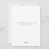Carte de Pâques au style minimaliste (Dos)