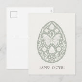 Carte de Pâques au style minimaliste (Devant / Derrière)