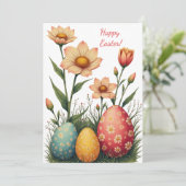 Carte de Pâques aux couleurs pastel (Debout devant)