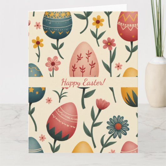 Carte de Pâques aux couleurs pastel (Devant)