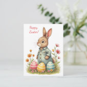 Carte de Pâques aux couleurs pastel (Debout devant)