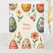Carte de Pâques aux couleurs pastel (Fleur jaune)