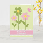 Carte de Pâques aux Fleurs Roses (Fleur jaune)