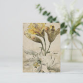 Carte de Pâques aux fleurs vintage (Debout devant)