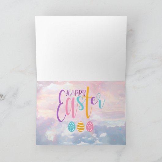 Carte de Pâques aux oeufs décorés tchèques (Intérieur)