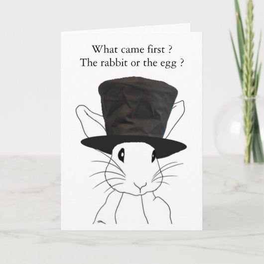 Carte de Pâques aux oeufs ou au lapin (Devant)