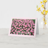 Carte de Pâques aux Tulipes Roses (Fleur jaune)