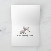 Carte de Pâques avec Agneaux de Printemps (Intérieur)