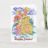 Carte de Pâques avec Bunny (Devant)