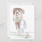 Carte de Pâques avec cheval et lapin (Devant)