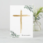 Carte de Pâques avec croix religieuse de la Bible (Debout devant)