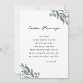 Carte de Pâques avec croix religieuse de la Bible (Dos)