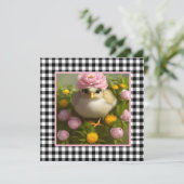 Carte de Pâques avec des poussins mignons et des f (Debout devant)