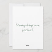 Carte de Pâques avec lapin aux couleurs pastel (Dos)