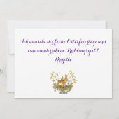 Carte de Pâques avec lapin Texte allemand (Dos)