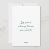 Carte de Pâques avec photo d'un carlin (Dos)