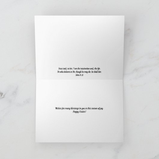 Carte de Pâques avec une douce et belle fleur d'ir (Intérieur)