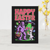 Carte de Pâques Bigfoot Alien (Fleur jaune)